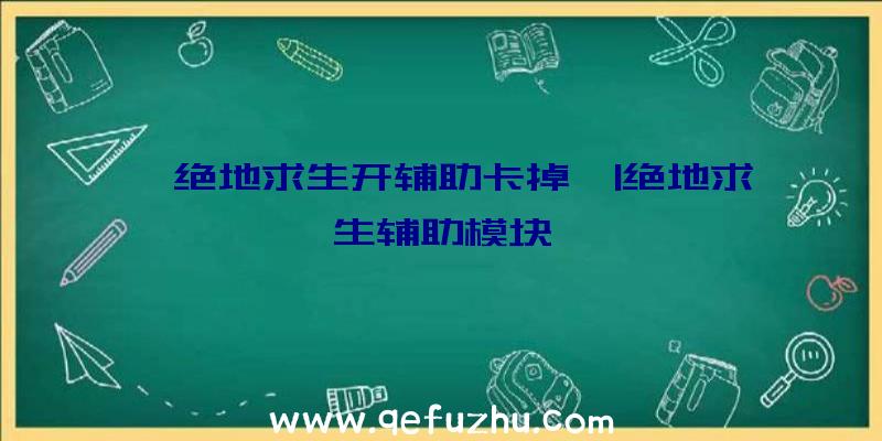 「绝地求生开辅助卡掉」|绝地求生辅助模块